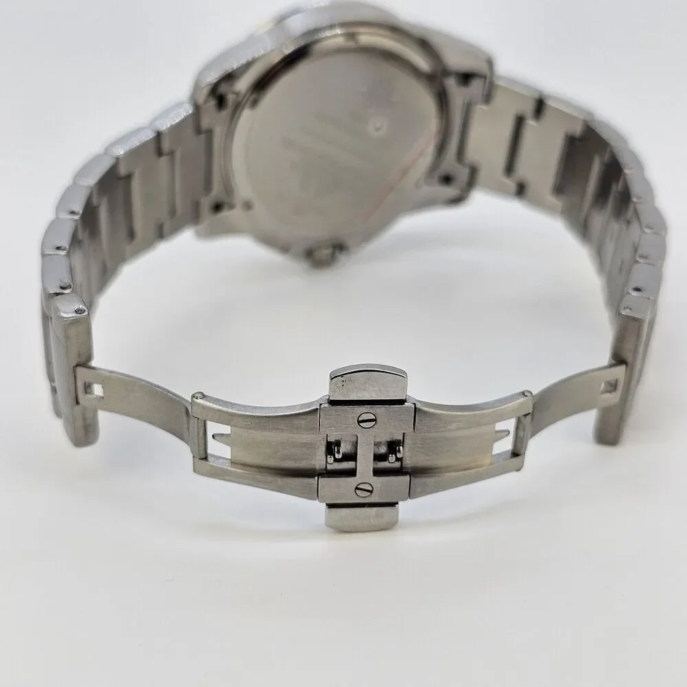 Millage Men's Watch 44MM Blue Dial Gray Bracelet Band 6.5"‎ Wrist New Battery - Picture 9 of 13